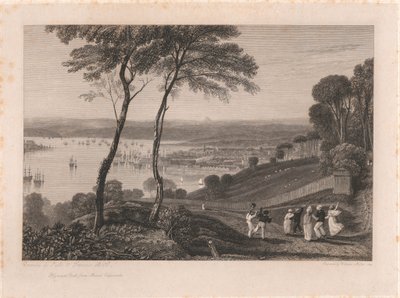 Plymouth Dock, från Mount Edgecumbe av William Miller