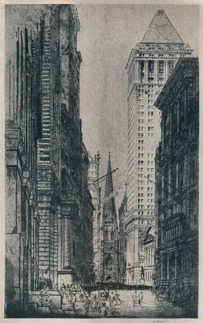 Wall Street, New York, c1913 av William Monk