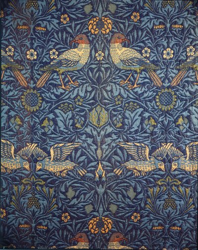 Fåglar. Dekorativt tyg, 1878. av William Morris