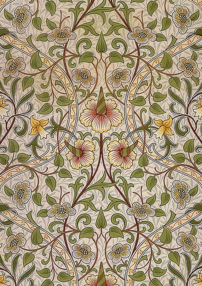 Dekorationsstoff. 1876-90 av William Morris