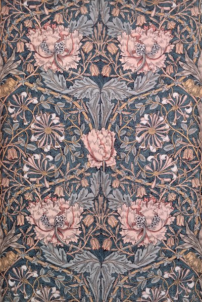"Honeysuckle", 1876 (tryckt bomull) av William Morris