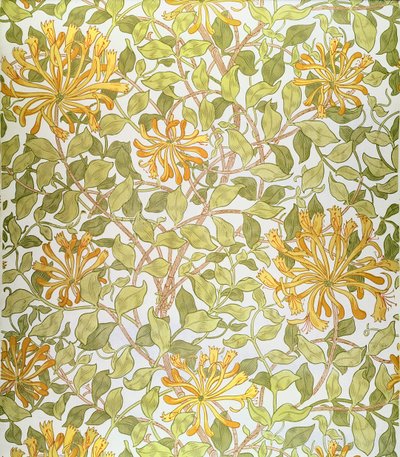 Design av "Honeysuckle", 1883 av William Morris