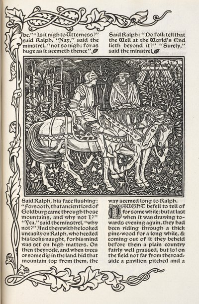 Illustration till berättelsen "Brunnen vid världens ände". Illustration och design av William Morris. av William Morris