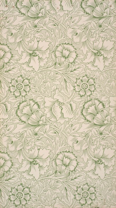 Rosa och vallmo. Tapeter, 1881. av William Morris