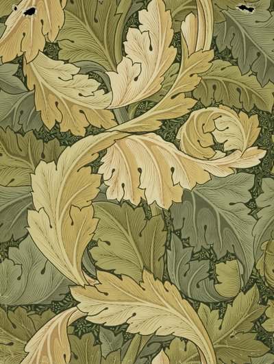 Tapetdesign med AcanthusWoodland-färger, 1875 av William Morris
