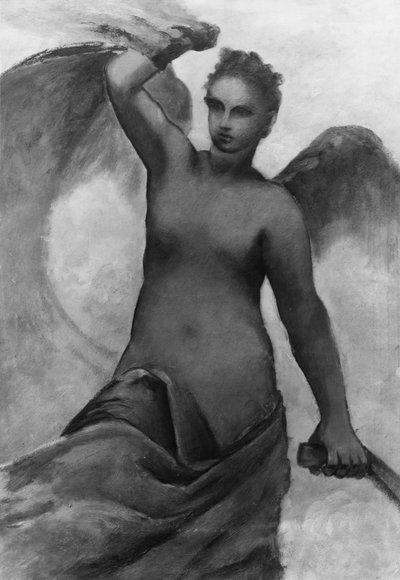 Fortune: A Study för "The Discoverer" av William Morris Hunt