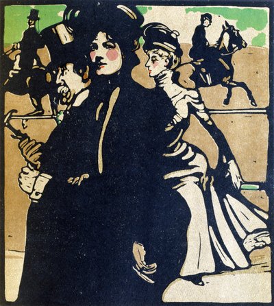 A Day at the Races, illustration från "London Types", publicerad av William Heinemann av William Nicholson