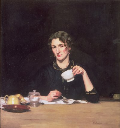 A Lady at Breakfast eller Le Dejeuner de Marie av William Nicholson