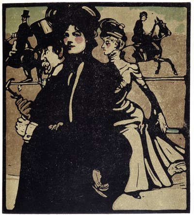 Aristocrats at the races, London - i "" Types of London", av William Nicholson (1872-1949), ed Floury av William Nicholson