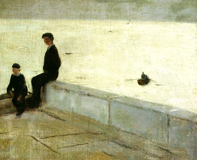Pojkar på en pir av William Nicholson
