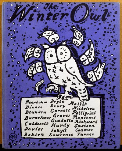 Omslag till "The Winter Owl", utgiven av Cecil Palmer, London av William Nicholson