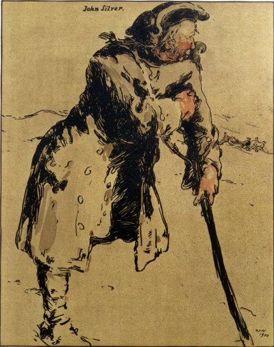 John Silver, illustration från 