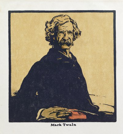 Mark Twain, från "Twelve Portraits - Second Series", först utgiven av William Heinemann av William Nicholson