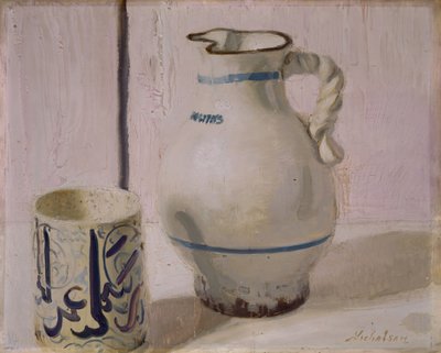 Rosa stilleben med kanna, 1935-36. av William Nicholson