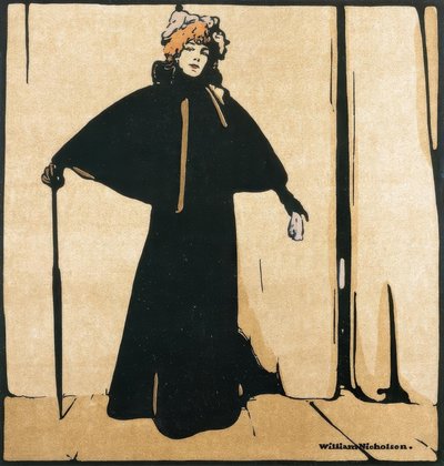 Porträtt av Sarah Bernhardt av William Nicholson