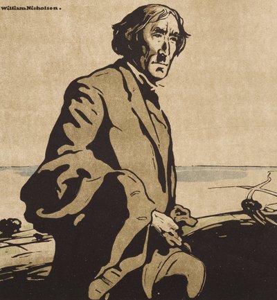 Porträtt av Sir Henry Irving, från "Twelve Portraits", första serien av William Nicholson