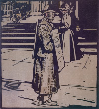 Sandwich Man från "London Types" publicerad av William Heinemann av William Nicholson