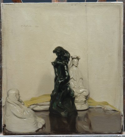 Statyetter och Rodin Brons av William Nicholson