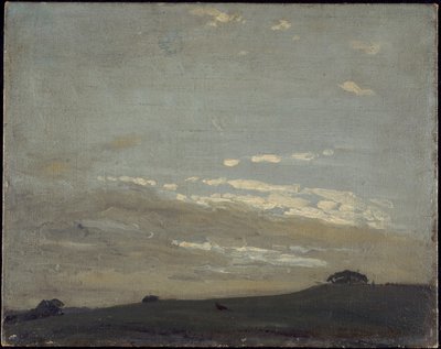 The Silver Sunset (olja på duk ombord) av William Nicholson