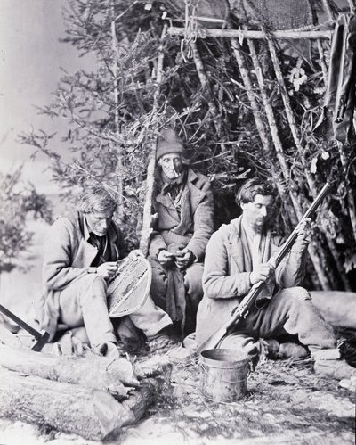 Life of the Trapper i Kanada, foto av Nottman, cirka 1890. av William Notman