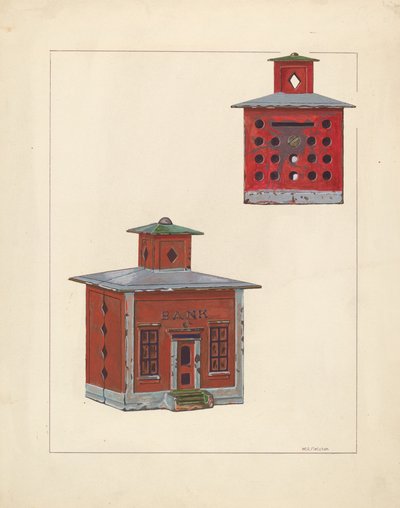 Red School House Bank, ca. 1937. av William O. Fletcher