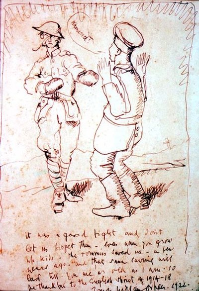"Det var en bra kamp..." (ritning) av William Orpen