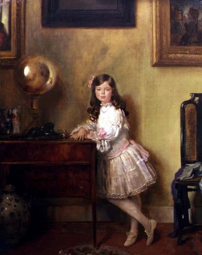 Miss Anne Harmsworth i en interiör av William Orpen