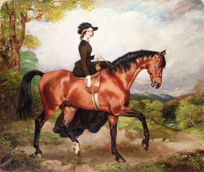 Porträtt av Mrs Thomas Conolly från Castletown Co. Kildare (olja på duk) av William Osbourne