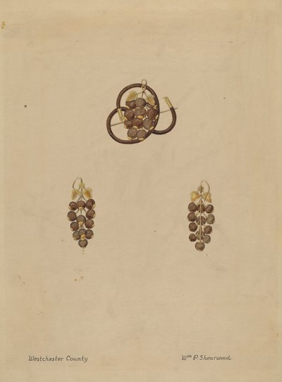 Hårbrosch och örhängen av William P. Shearwood
