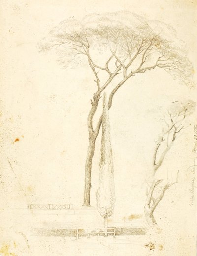 (Studier--Villa Borghese, 2 figurer, etc.) av William Page
