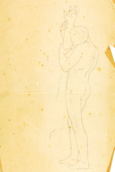 Mose, Aron och Hur på berget Horeb (studie - figur till höger) av William Page