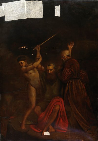 Mose, Aron och Hur på berget Horeb av William Page