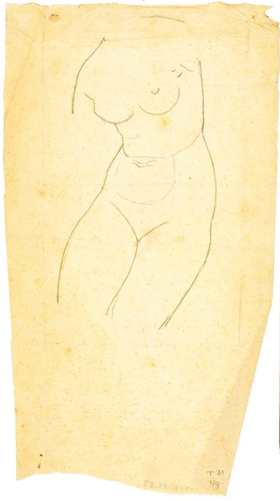 Venus guidar Eneas och trojanerna till den latinska kusten (Venus torso) av William Page