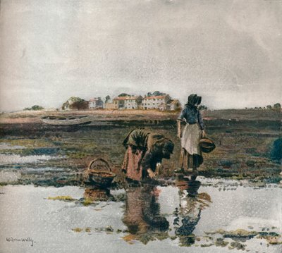 Musselplockning, c1908 av William Page Atkinson Wells
