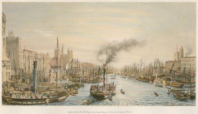 The Pool, från London Bridge, på morgonen av William Parrott