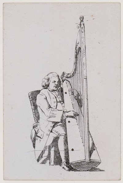 John Parry spelar harpa, c1760-1780. av William Parry