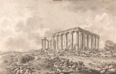 Jupiter Panhellenios tempel i Aegina av William Pars