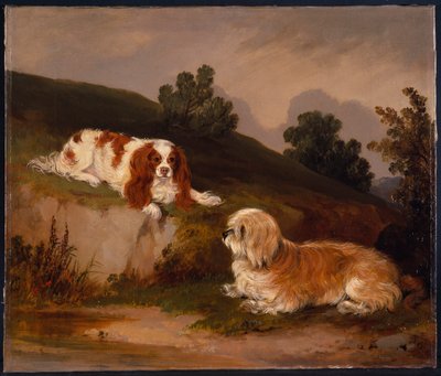 Landskap med spaniel och terrier av William Pascoe