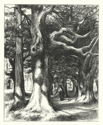 Vägen till kapitelhuset (gravyr) av William Paton Burton