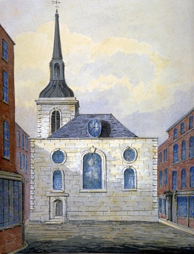Church of St Mary Abchurch, City of London, c1815 av William Pearson