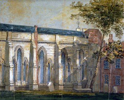 Utsikt över Temple Church, London, c1810. av William Pearson