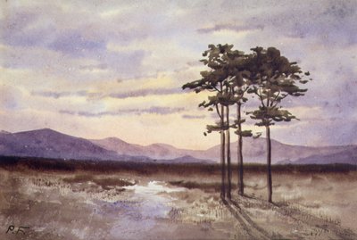 Sunset, County Sligo (akvarell på papper) av William Percy French