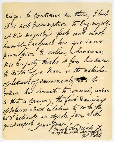 Brev från William Pitt till hertigen av Newcastle, Hayes, 23 oktober 1759. av William Pitt