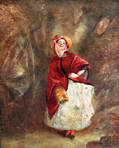 Dolly Varden (färglitografi) av William Powell (after) Frith