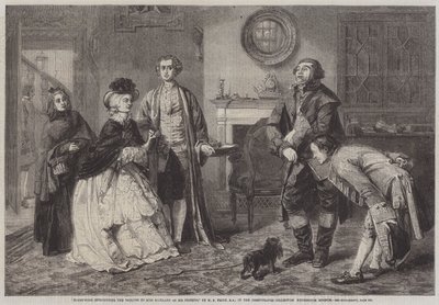 Honeywood presenterar fogdarna för fröken Richland som sina vänner av William Powell Frith
