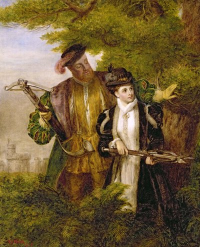 Kung Henry och Anne Boleyn hjortar skjuter i Windsor Forest, 1903 av William Powell Frith