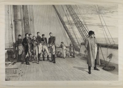 Napoleon på brädan "Bellerophon av William Quiller (after) Orchardson