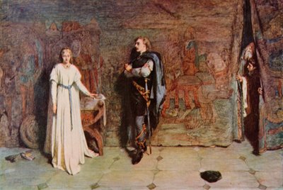 Shakespeare: Hamlet och Ophelia, Hamlet, akt III, Scene 1 (färg litho) av William Quiller (after) Orchardson