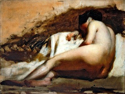 Nakenstudie (olja ombord) av William Quiller Orchardson