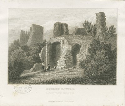 Dudley Castle - The Keep: gravyr, nd [c1831] (tryck) av William Radclyffe